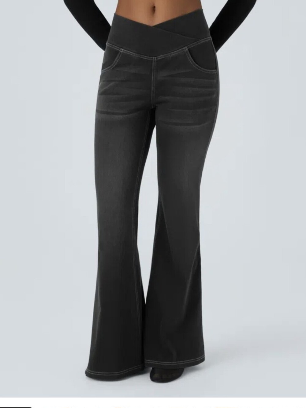 NWT Halara Flex Crossover High Waisted Flare Jeans XS Regular
